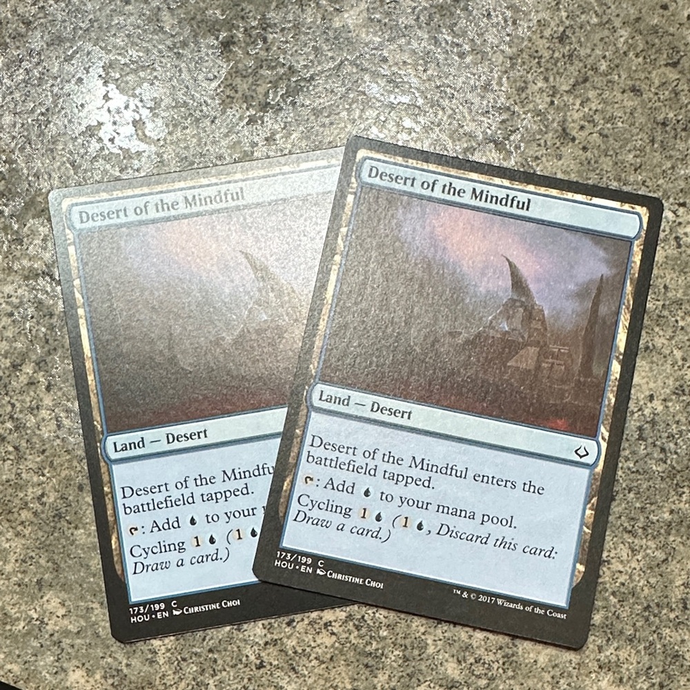 Desert of the Mindful Land Card - Blue